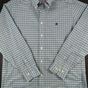 Brooks Brothers Green and Blue Check Dress Shirt
